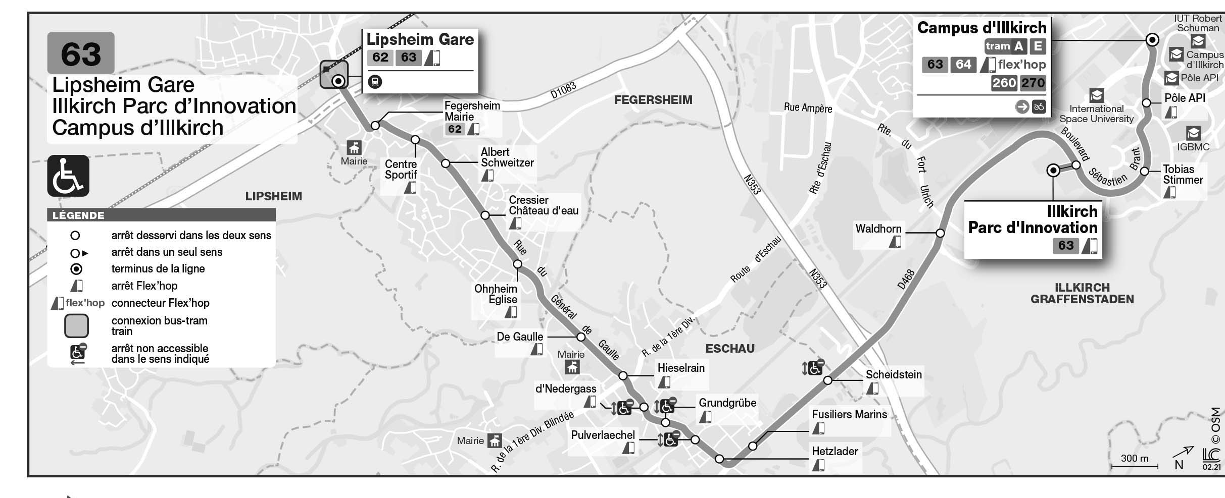 Plan de la ligne 63